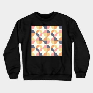 Mid Mod Geometric Pink Blue & Tan Crewneck Sweatshirt